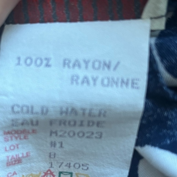 Vintage 1992 Matching Set by Conrad C. – Indigo Shirt + Shorts | Canada | Rayon - Picture 10 of 11